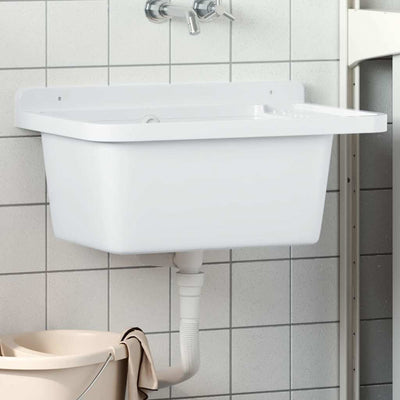 Vidaxl puits mur-60x40x28 cm de résine blanc