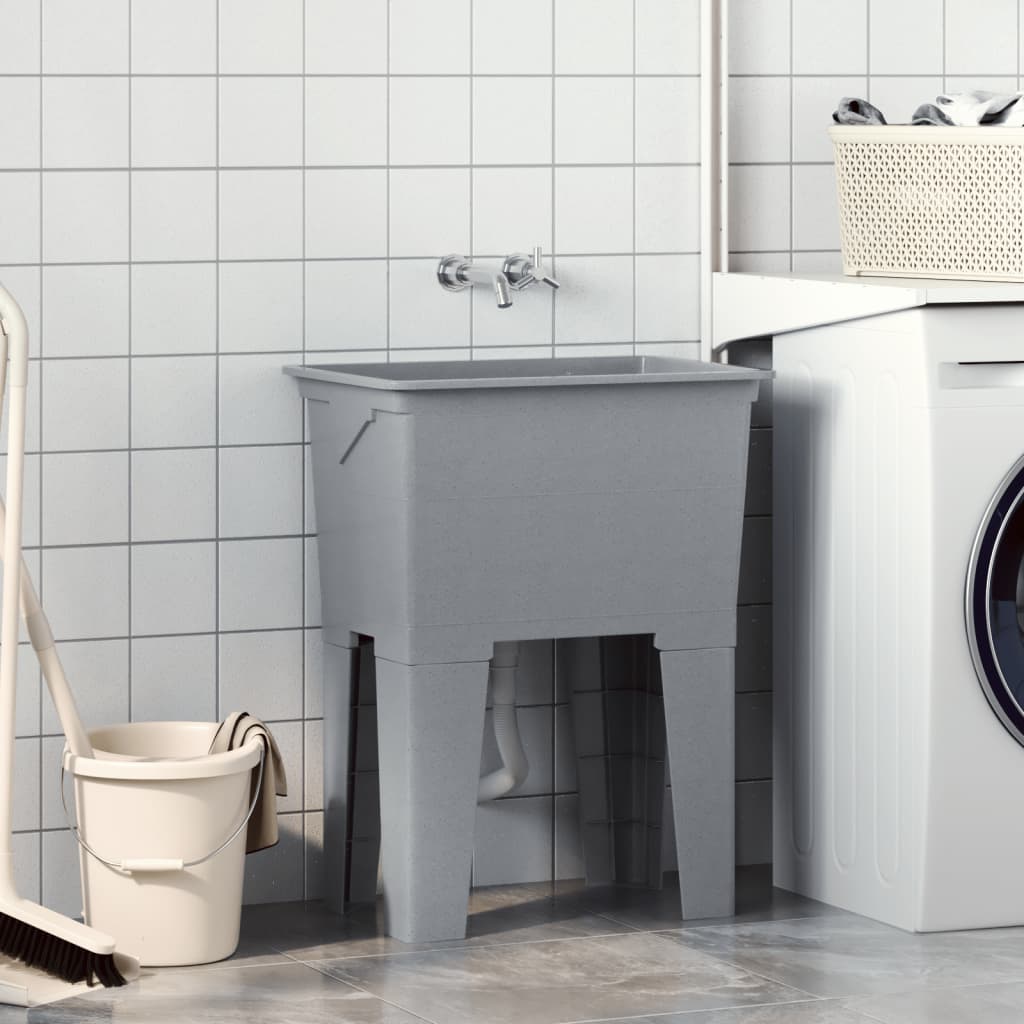 Vidaxx lavabo 59x41x75 cm résine gris
