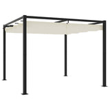 Arbor Vidaxl avec toit extensible 3x3 m crème en acier -colore - afbeelding 1