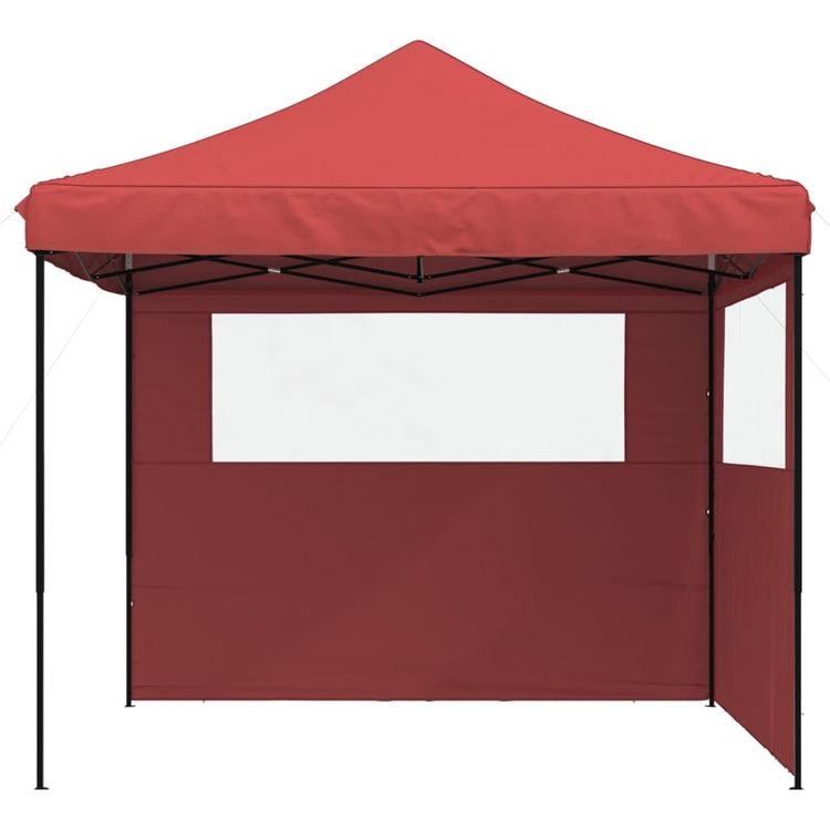 Tente de fête pop-up pliable Vidaxx avec 2 parois latérales en rouge bordeaux