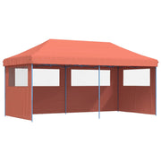 Vidaxl Partytent Polable pliable avec 3 murs latéraux en terre cuite en terre cuite - afbeelding 2
