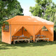 Tente de fête pop-up pliable Vidaxx avec 4 parois latérales orange