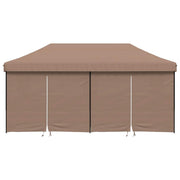 Vidaxl PartyTent Polonge pliable avec 4 murs latéraux marron - afbeelding 3