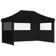 Vidaxl Partytent Polable Polable avec 3 murs latéraux noirs - afbeelding 2