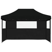 Vidaxl Partytent Polable Polable avec 3 murs latéraux noirs - afbeelding 3