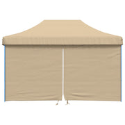 Vidaxl PartyTent Polable Polable avec 4 murs latéraux beige - afbeelding 3