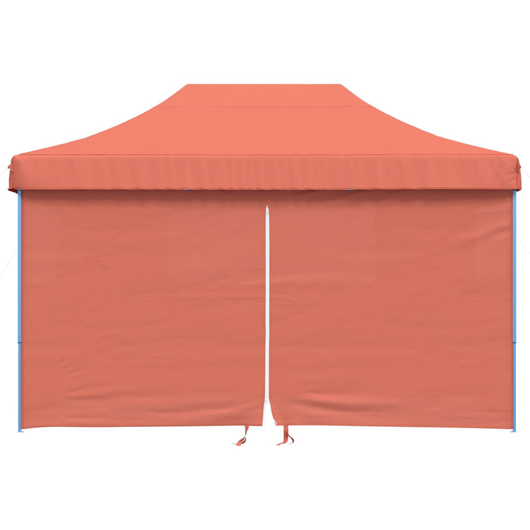 Tente de fête pop-up pliable Vidaxx avec 4 parois latérales, couleur terre cuite