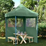 Vidaxl PartyTent Foldable Pop-up avec 2 murs latéraux verts - afbeelding 1