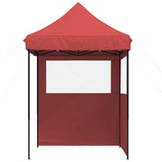 Vidaxl PartyTent Polable Polable avec 2 murs latéraux Bordeaux Red - afbeelding 3