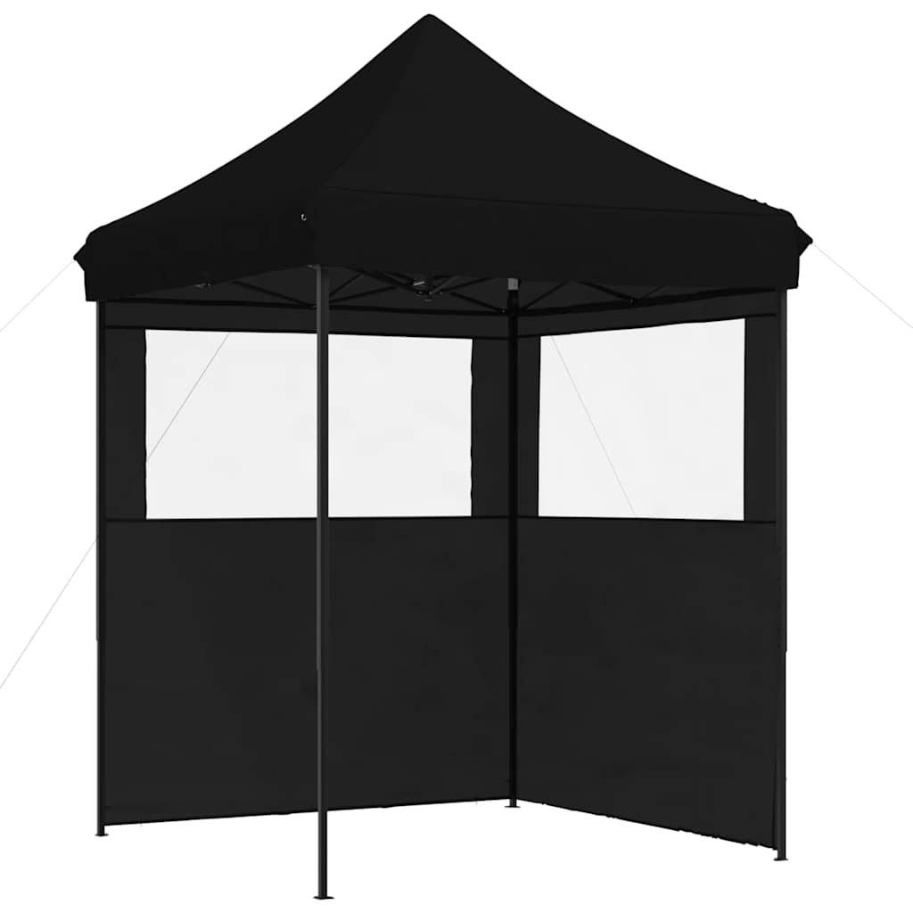 Tente de fête pop-up pliable Vidaxx avec 2 parois latérales noire