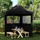 Tente de fête pop-up pliable Vidaxx avec 2 parois latérales noire