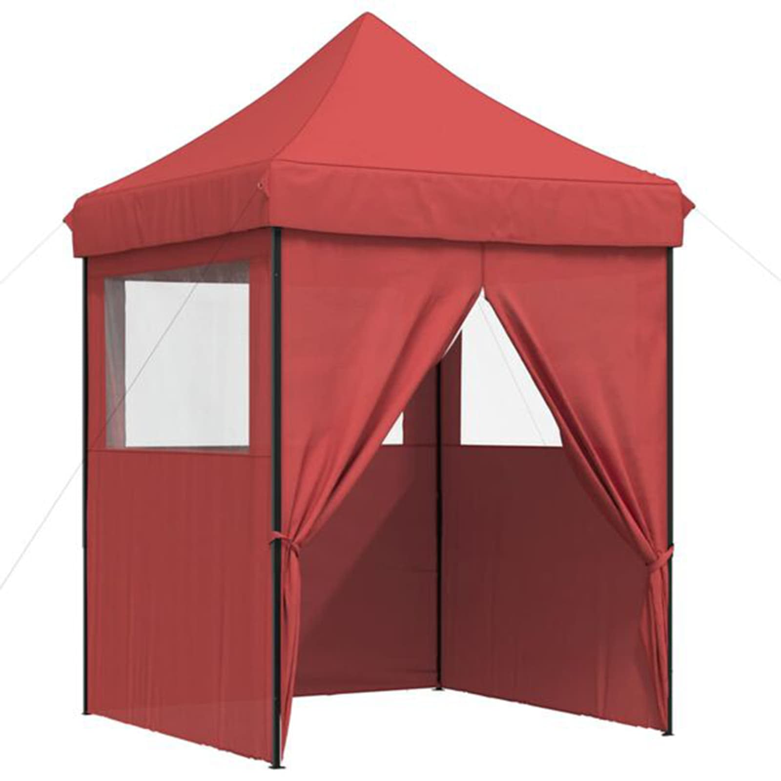 Vidaxl PartyTent Polable Polable avec 4 murs latéraux Bordeaux Red