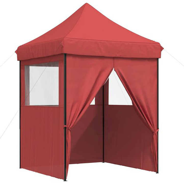 Vidaxl PartyTent Polable Polable avec 4 murs latéraux Bordeaux Red