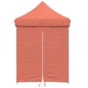 Vidaxl Partytent Polable pliable avec 4 murs latéraux en terre cuite en terre cuite - afbeelding 3