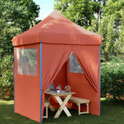 Vidaxl Partytent Polable pliable avec 4 murs latéraux en terre cuite en terre cuite - afbeelding 1