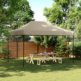 Vidaxl PartyTent Foldable Pop-up 410x279x315 cm taupe - afbeelding 1