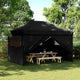 Vidaxx tente de fête pop-up pliable avec 4 parois latérales noir
