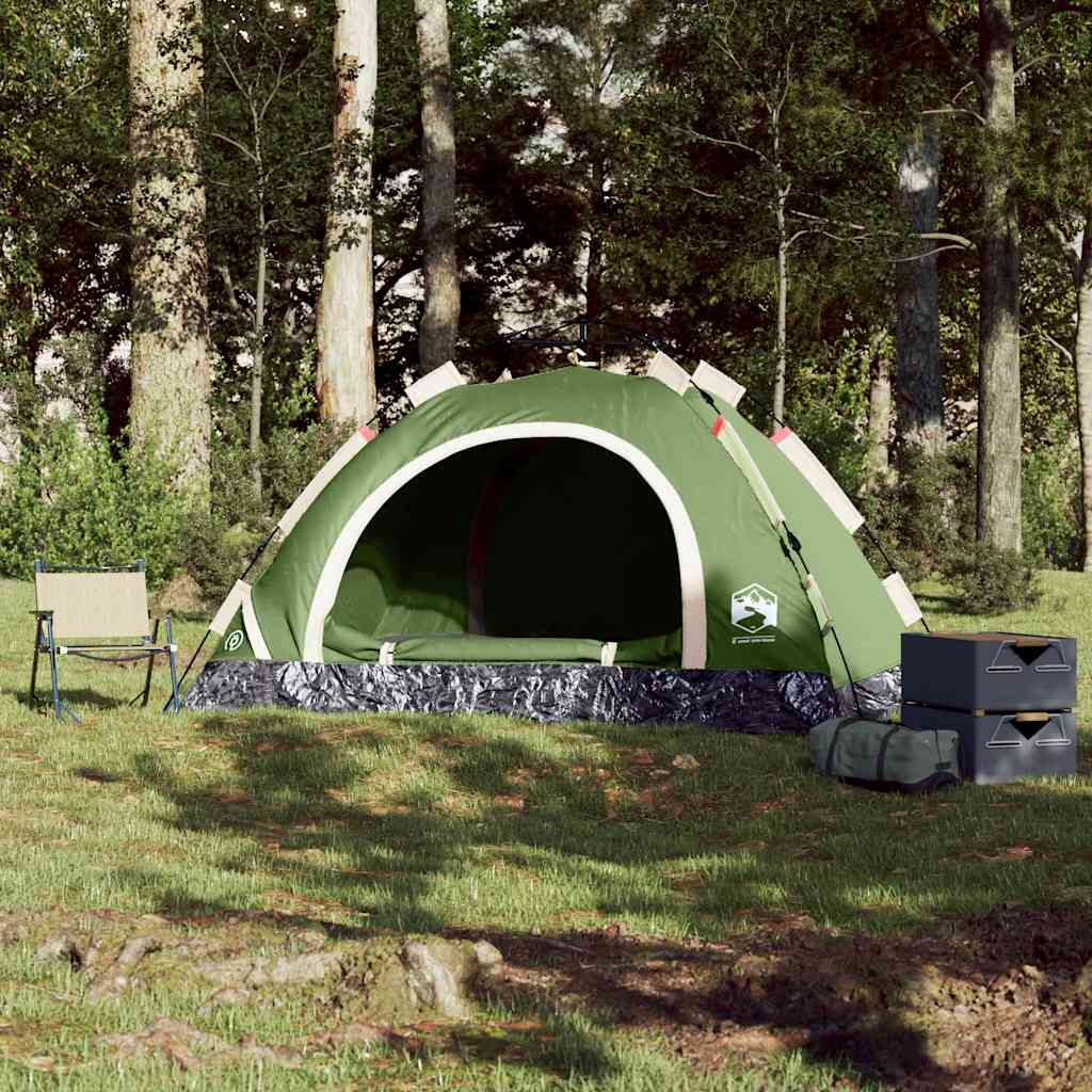 Vidaxl Tent 4 Person Fast Release Green