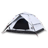 Vidaxl tente dôme 4 personnes à dégagement rapide tissu occultant blanc