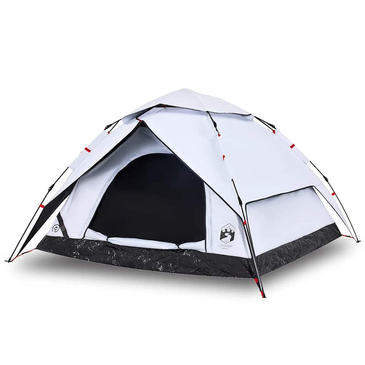 Vidaxl tente dôme 5 personnes à dégagement rapide tissu occultant blanc