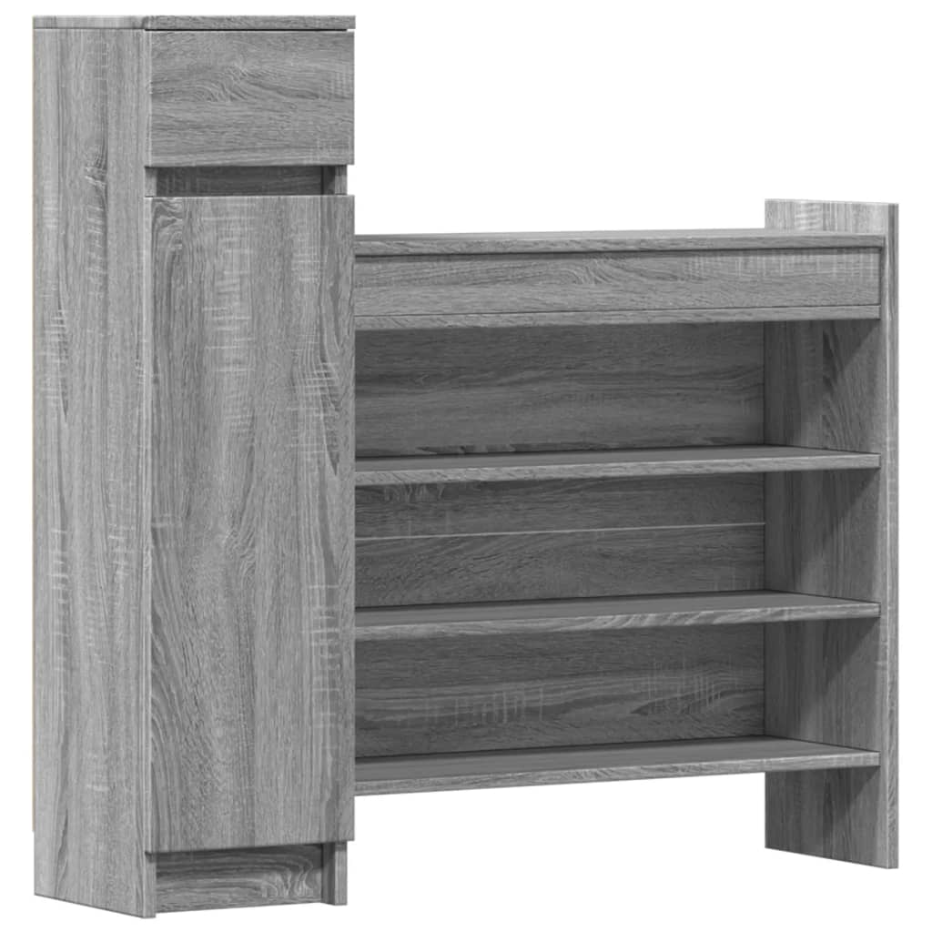 Vidaxx meuble à chaussures 100,5x28x100 cm bois d'ingénierie chêne sonoma gris