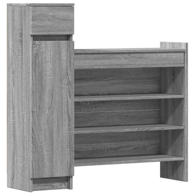 Vidaxx meuble à chaussures 100,5x28x100 cm bois d'ingénierie chêne sonoma gris