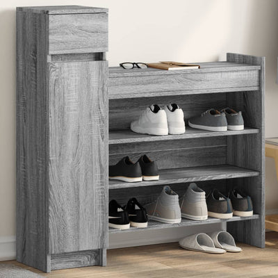 Vidaxx meuble à chaussures 100,5x28x100 cm bois d'ingénierie chêne sonoma gris