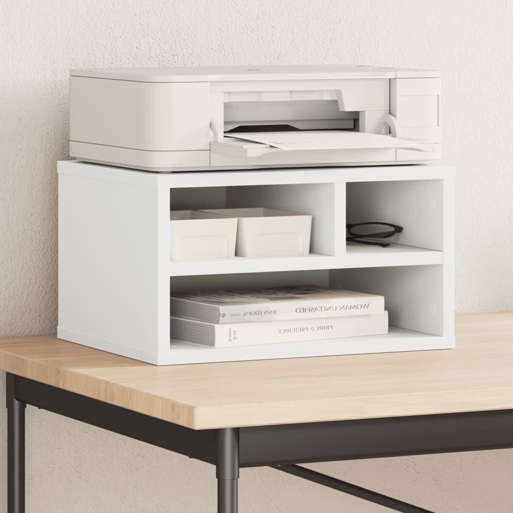VidaXL armoire d'imprimante 40x32x22,5 cm bois traité blanc