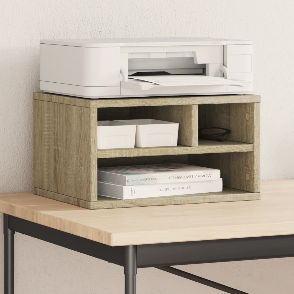 VidaXL armoire pour imprimante 40x32x22,5 cm en bois d'ingénierie couleur chêne sonoma