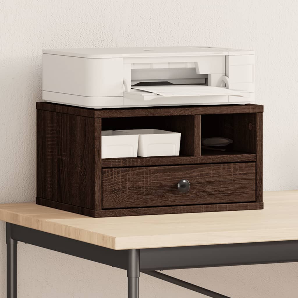 Boîte de l'imprimante Vidaxl 40x32x22.5 cm Chêne brun coupé -colore