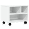VidaXL armoire d'imprimante à roulettes 41x32x34,5 cm blanc