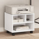 VidaXL armoire d'imprimante à roulettes 41x32x34,5 cm blanc