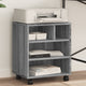Boîte d'imprimante Vidaxl avec roues 41x32x48 cm gris sonoma chêne couleur