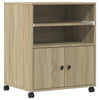 VidaXL armoire d'imprimante à roulettes 60x48x74 cm couleur chêne sonoma
