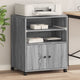 Boîte d'imprimante Vidaxl avec roues 60x48x74 cm gris sonoma chêne couleur