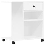 Boîte d'imprimante Vidaxl avec roues 60x40x68,5 cm blanc - afbeelding 2