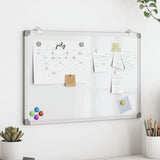 Vidaxl Blanc Doard magnétique 40x30x1,7 cm Aluminium - afbeelding 1