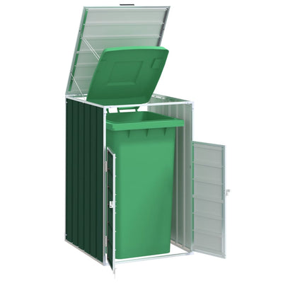 Stockage de conteneur Vidaxl pour 1 conteneur 72x81x115 cm en acier vert