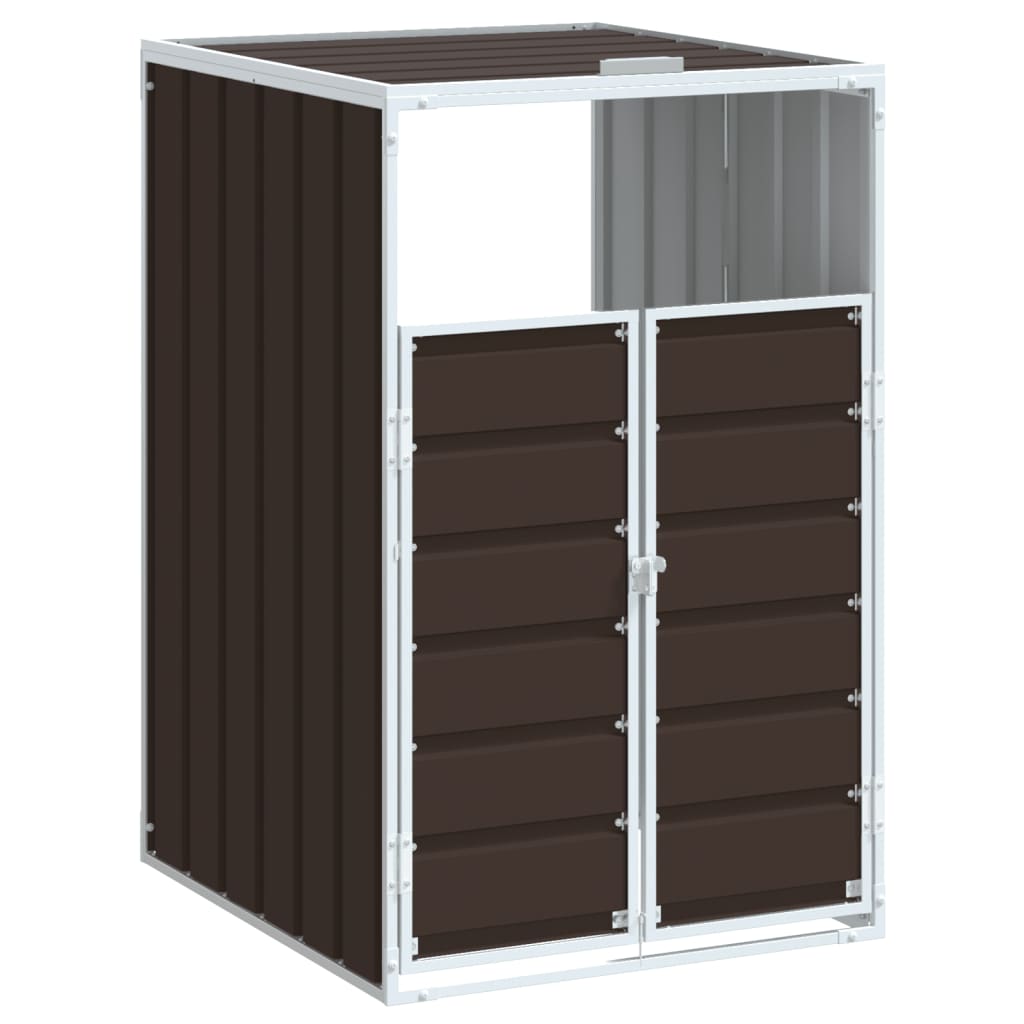 Stockage de conteneur Vidaxl pour 1 conteneur 72x81x115 cm en acier brun