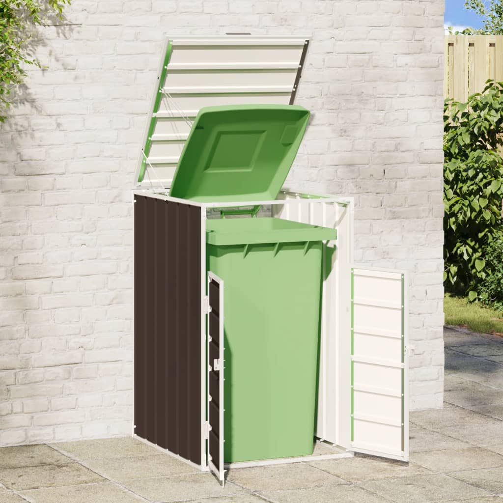Stockage de conteneur Vidaxl pour 1 conteneur 72x81x115 cm en acier brun