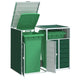 Stockage de conteneurs vidaxl pour 2 conteneurs 144x81x113 cm en acier vert