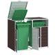 Stockage de conteneurs vidaxl pour 2 conteneurs 144x81x113 cm en acier brun