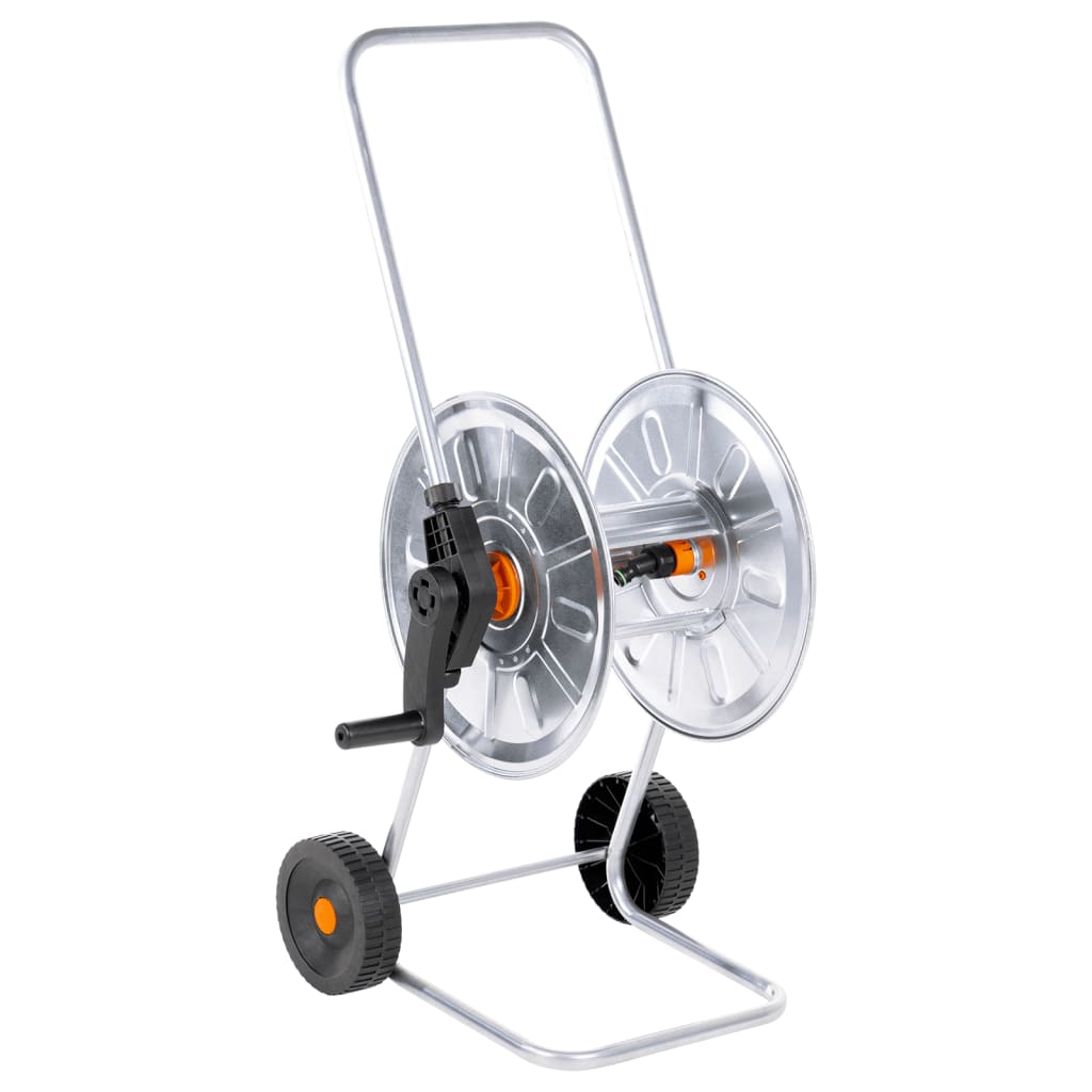 Chariot de tuyau de jardin Vidaxl pour 50 m 1 2 ou 35 m 3 4 acier de tuyau