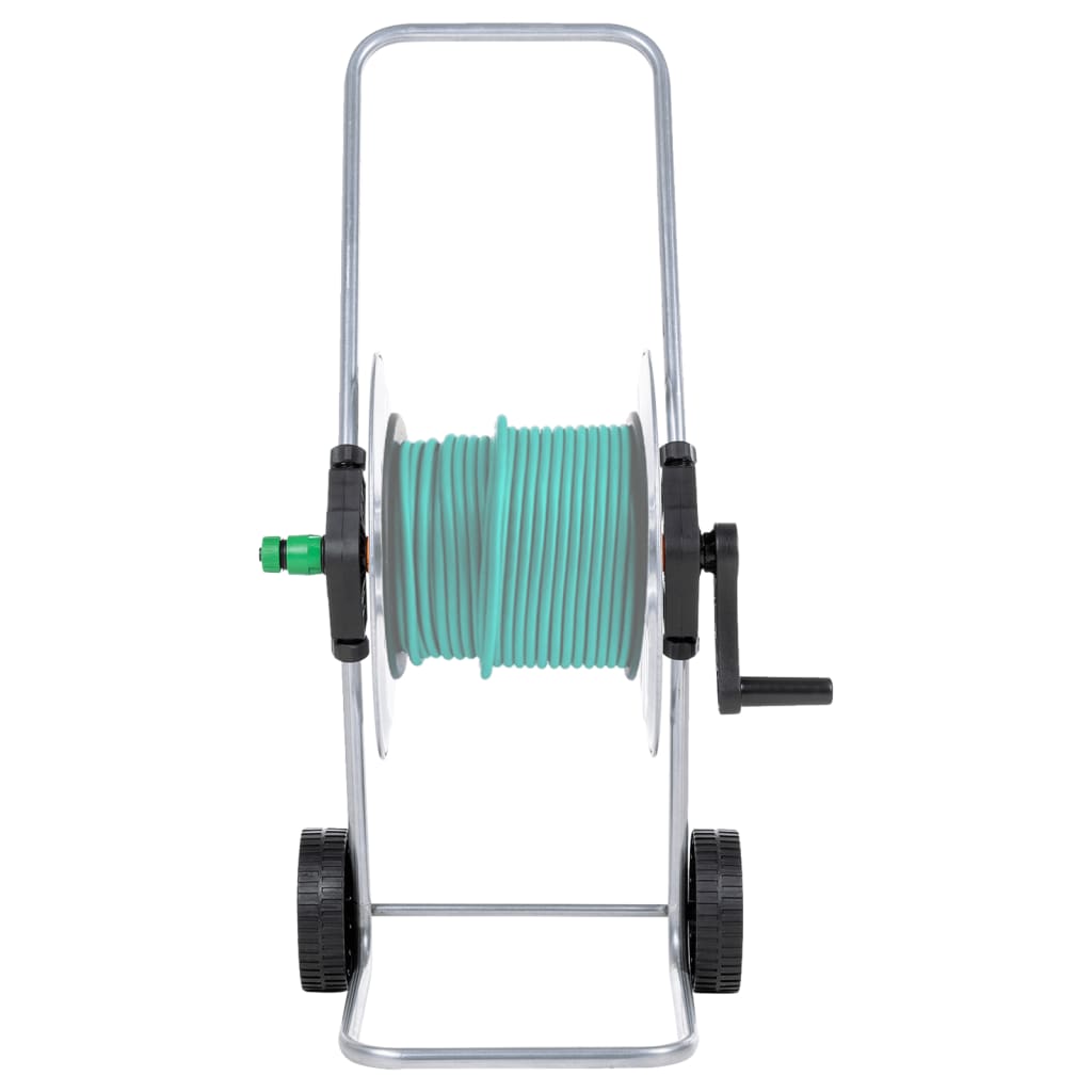 Chariot de tuyau de jardin Vidaxl pour 50 m 1 2 ou 35 m 3 4 acier de tuyau