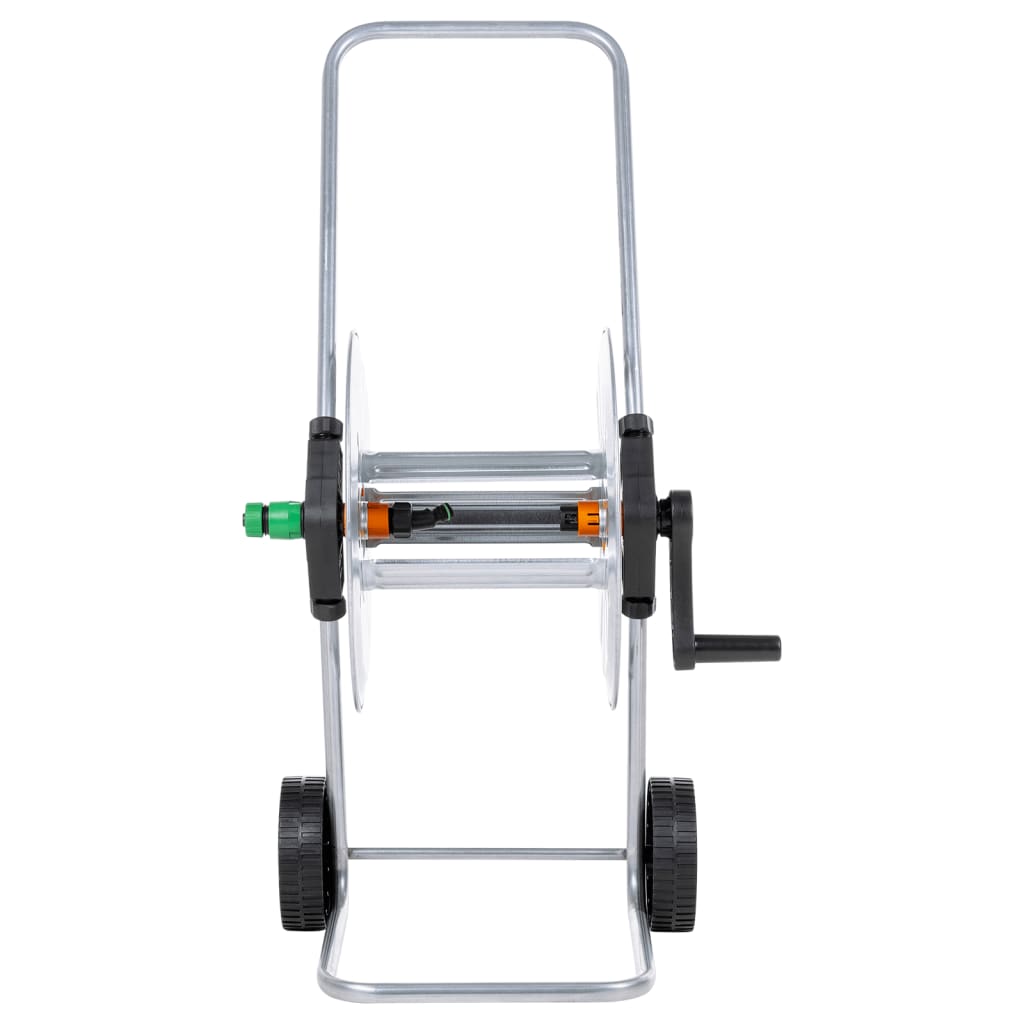 Chariot de tuyau de jardin Vidaxl pour 50 m 1 2 ou 35 m 3 4 acier de tuyau