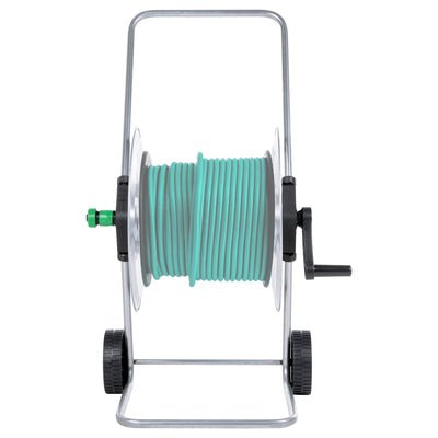 Vidaxxl chariot à tuyau d'arrosage pour tuyau de 80 m 1 2 ou 50 m 3 4 en acier
