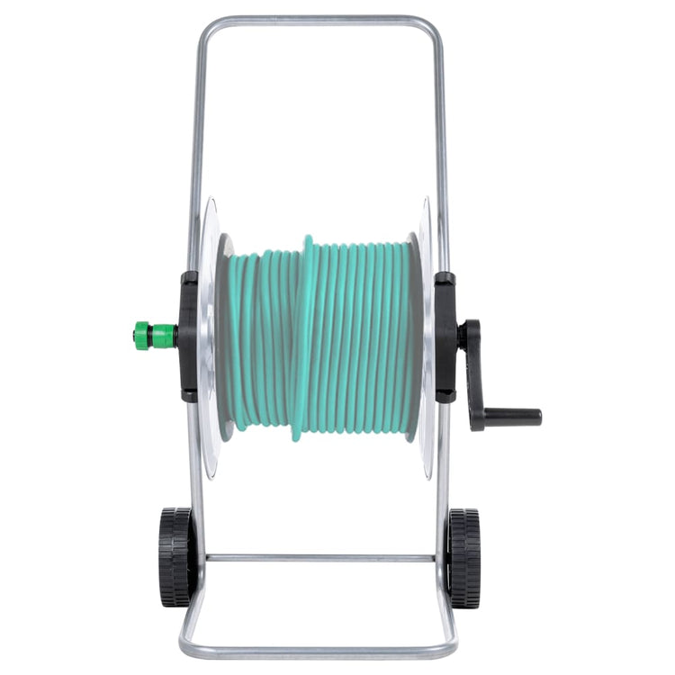 Vidaxxl chariot à tuyau d'arrosage pour tuyau de 80 m 1 2 ou 50 m 3 4 en acier