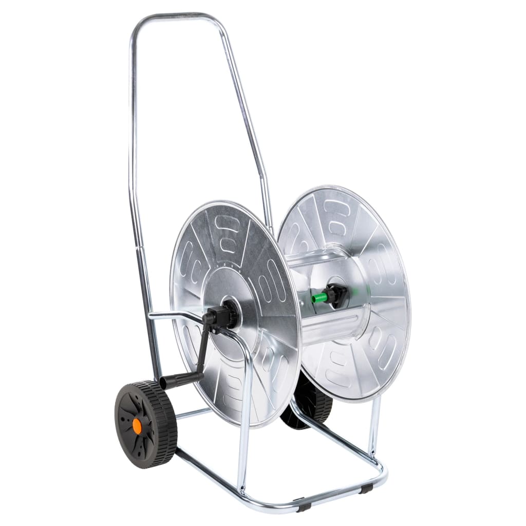 Chariot de bobine de tuyau vidaxl pour 80 m 3 4 acier de tuyau