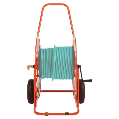 Chariot de tuyau de jardin vidaxl pour 140 m 3 4 acier de tuyau