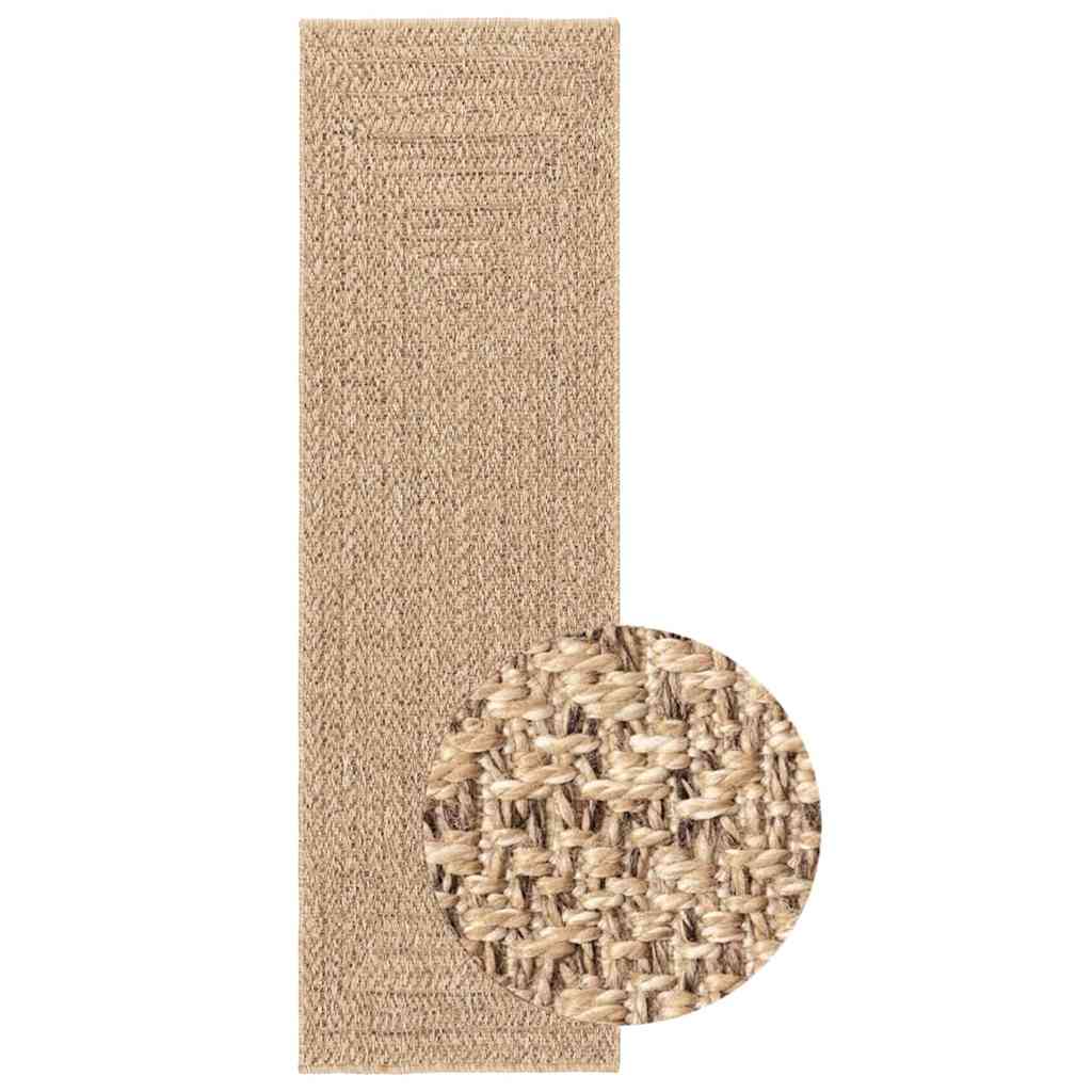 Vidaxl tapis zizur à l'intérieur et à l'extérieur de 80x250 cm de jute